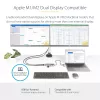 StarTech.com adattatore multiporta USB-C con dongle USB-C a USB-A integrato, dual HDMI (4K30Hz/1080p60Hz), 3x USB-A 5Gbps, mini travel dock, docking station per laptop, cavo 1,3ft/40cm