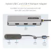 StarTech.com adattatore multiporta USB-C con dongle USB-C a USB-A integrato, dual HDMI (4K30Hz/1080p60Hz), 3x USB-A 5Gbps, mini travel dock, docking station per laptop, cavo 1,3ft/40cm