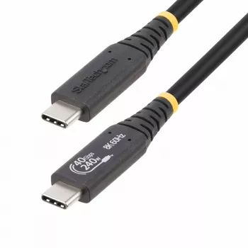 StarTech.com cavo USB4 1m (3,3ft), cavo USB-C certificato USB-IF, 40Gbps, 240W Power Delivery PD 3.1 EPR, 8K 60Hz, cavo per trasferimento dati USB Type-C, compatibile con porte Thunderbolt/USB 3.2