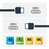 StarTech.com cavo USB4 1m (3,3ft), cavo USB-C certificato USB-IF, 40Gbps, 240W Power Delivery PD 3.1 EPR, 8K 60Hz, cavo per trasferimento dati USB Type-C, compatibile con porte Thunderbolt/USB 3.2