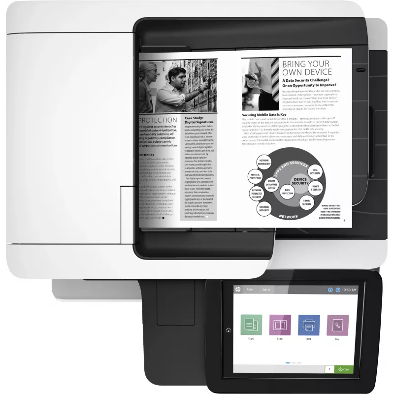 HP LaserJet Enterprise MFP M528dn, laser, stampa monocromatica, 1200 x 1200 DPI, A4, stampa diretta, nero, bianco