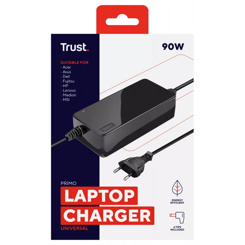Trust Primo caricabatterie universale per laptop 90W
