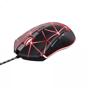 Trust GXT 133 Locx mouse gaming per destrimani USB Type-A ottico 4000 DPI