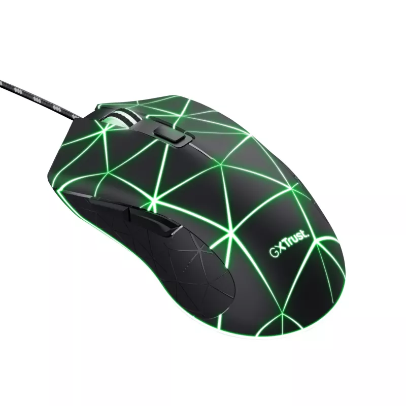 Trust GXT 133 Locx mouse gaming per destrimani USB Type-A ottico 4000 DPI