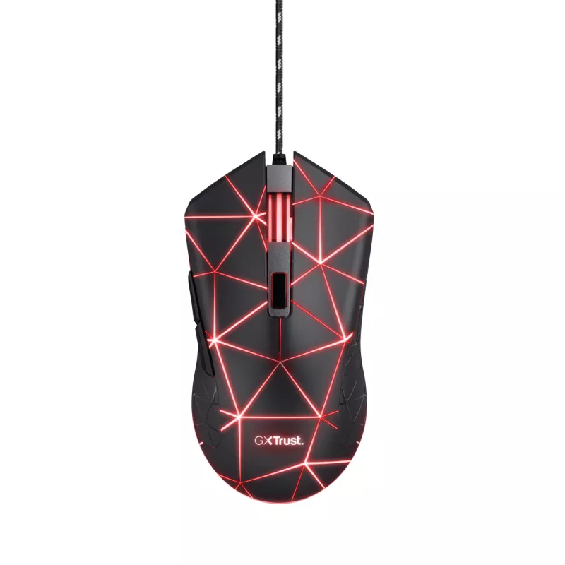 Trust GXT 133 Locx mouse gaming per destrimani USB Type-A ottico 4000 DPI