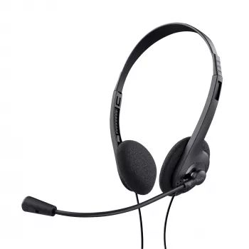 Trust 24659 cuffie/headset cablato con archetto per chiamate/musica nero