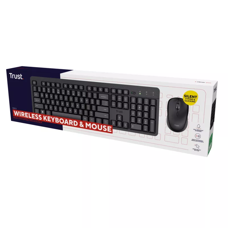 Trust Ody II tastiera mouse incluso universale RF wireless QWERTY US English nero