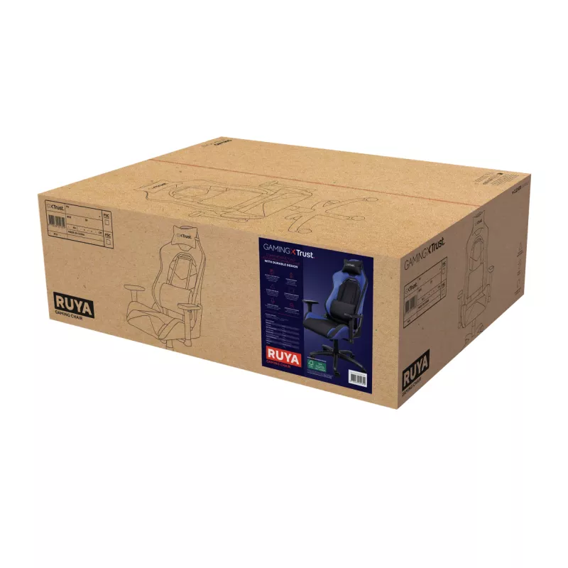 Trust GXT 714 RUYA sedia Gaming universale nero, blu