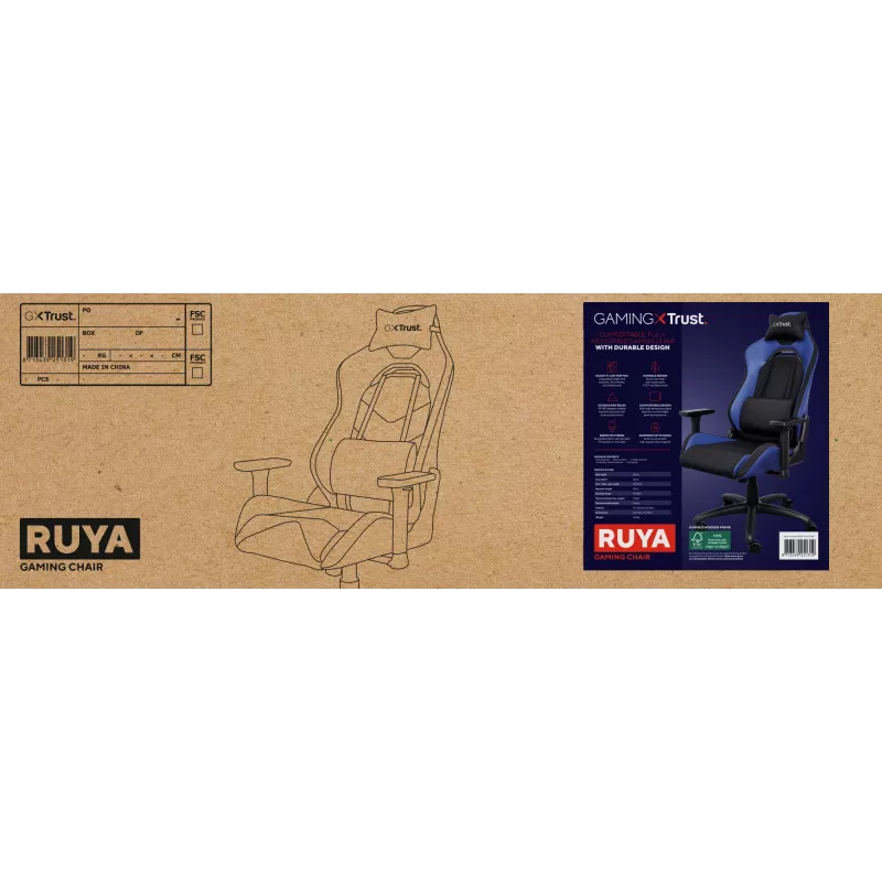 Trust GXT 714 RUYA sedia Gaming universale nero, blu
