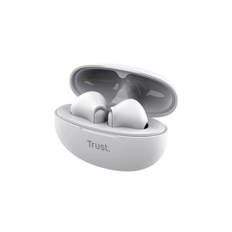 Trust Yavi Headset True Wireless Stereo (TWS) auricolari in-ear per chiamate/musica USB Type-C Bluetooth bianco