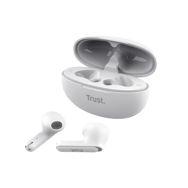 Trust Yavi Headset True Wireless Stereo (TWS) auricolari in-ear per chiamate/musica USB Type-C Bluetooth bianco