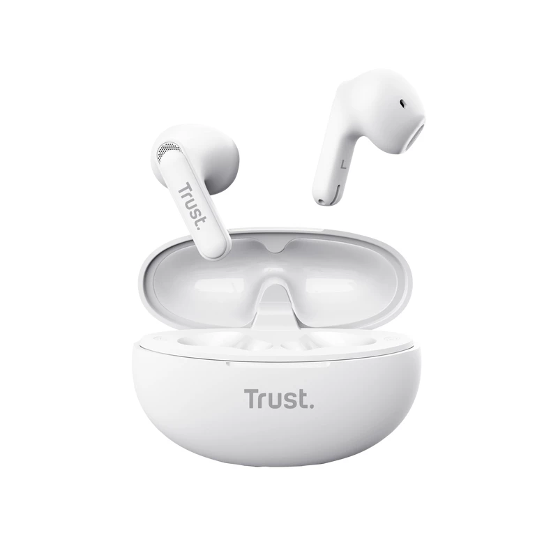 Trust Yavi Headset True Wireless Stereo (TWS) auricolari in-ear per chiamate/musica USB Type-C Bluetooth bianco