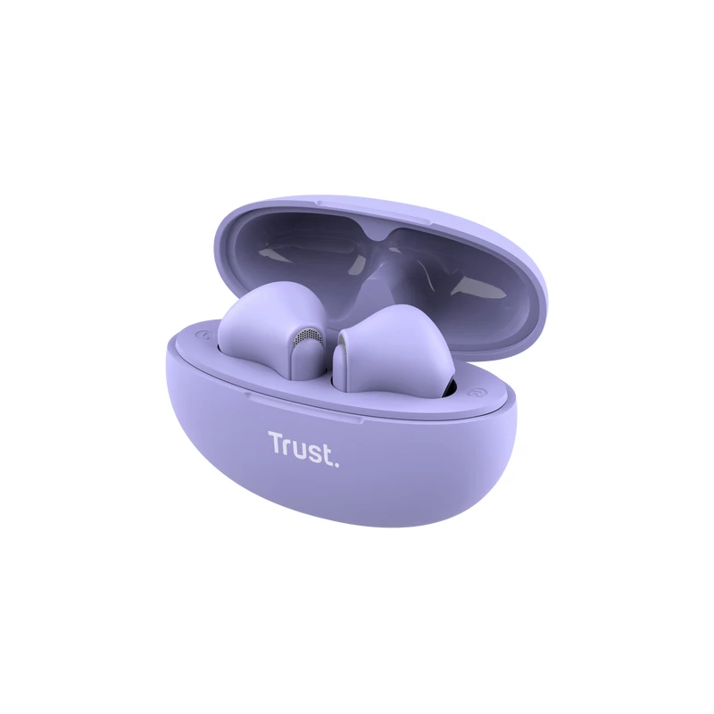 Trust Yavi Headset True Wireless Stereo (TWS) in-ear per chiamate/musica USB Type-C Bluetooth viola
