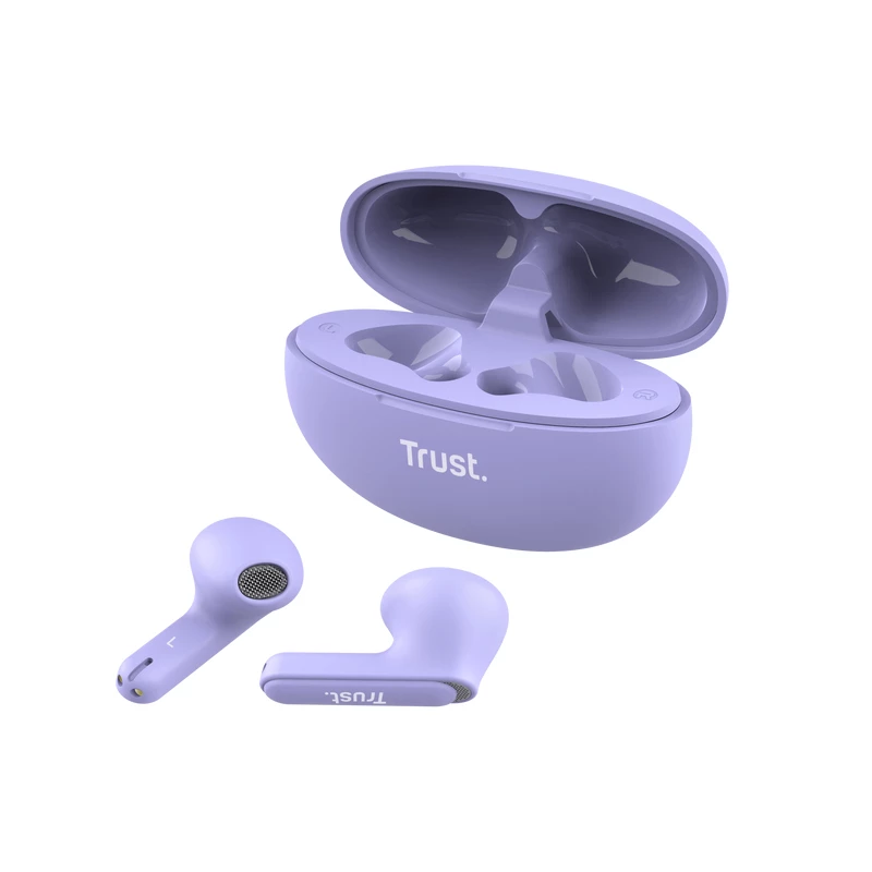 Trust Yavi Headset True Wireless Stereo (TWS) in-ear per chiamate/musica USB Type-C Bluetooth viola