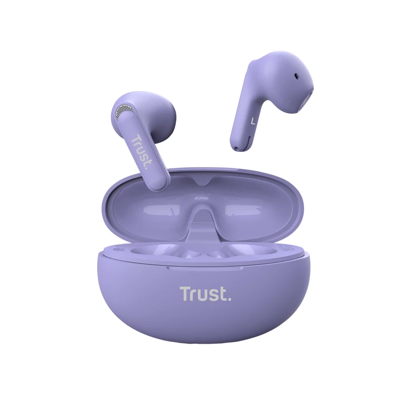 Trust Yavi Headset True Wireless Stereo (TWS) in-ear per chiamate/musica USB Type-C Bluetooth viola