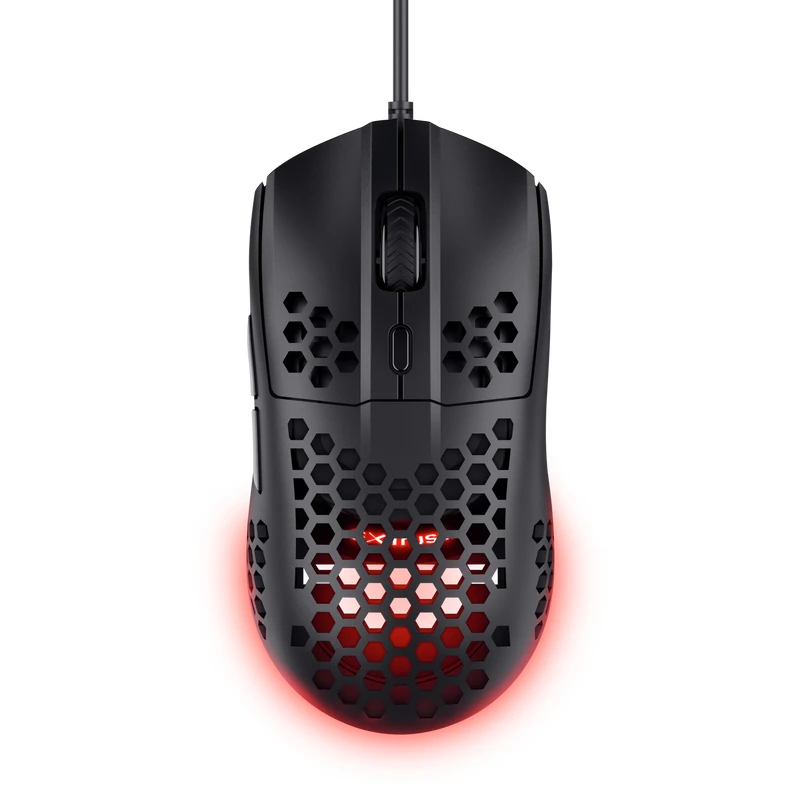 Trust GXT 928 HELOX, per destrorsi, ottico, USB Type-A, 6400 DPI, nero