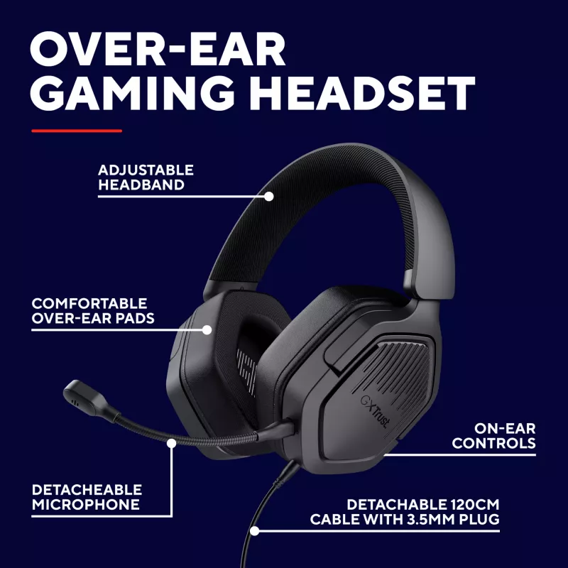 Trust GXT492 Carus Headset cablato con archetto Gaming nero