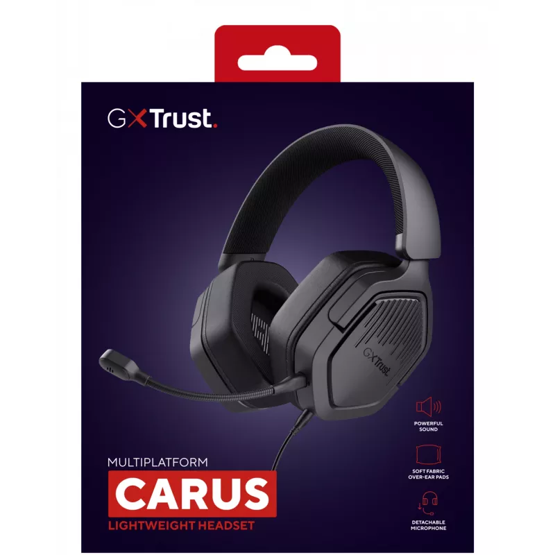 Trust GXT492 Carus Headset cablato con archetto Gaming nero
