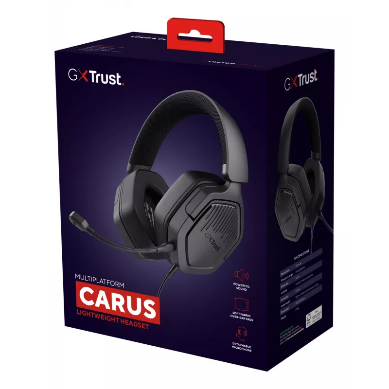 Trust GXT492 Carus Headset cablato con archetto Gaming nero