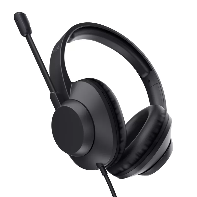 Trust Ayda Max USB Headset cablato con archetto Office/Call Center USB Type-C / USB Type-A nero