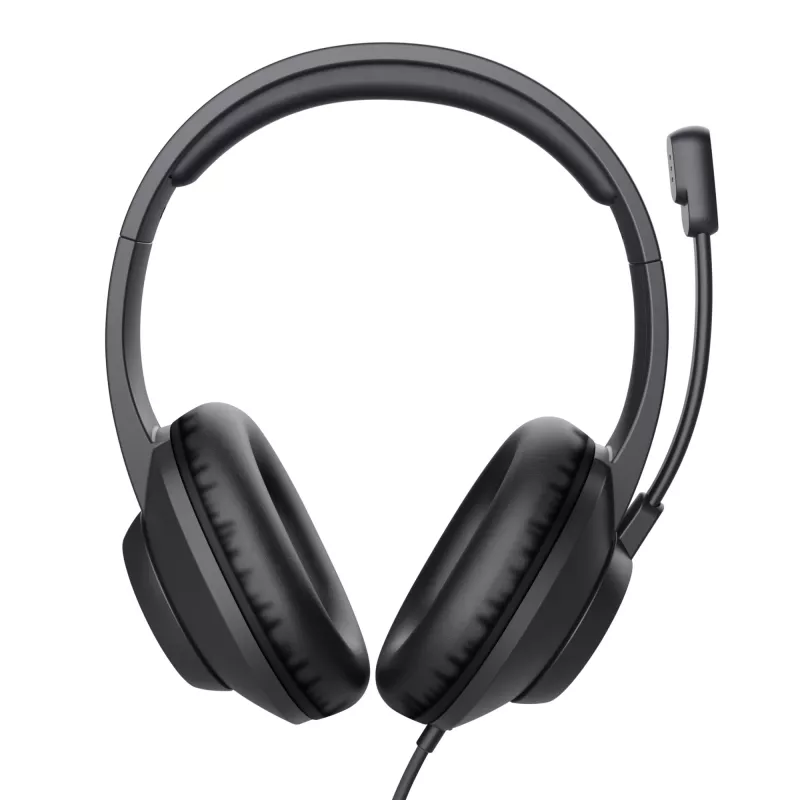 Trust Ayda Max USB Headset cablato con archetto Office/Call Center USB Type-C / USB Type-A nero