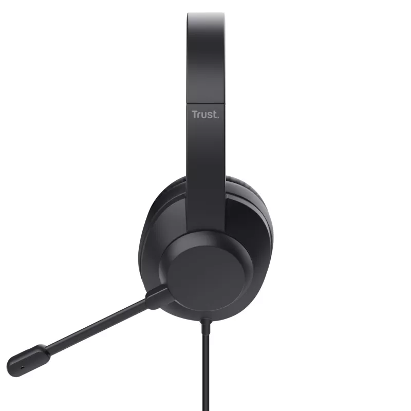 Trust Ayda Max USB Headset cablato con archetto Office/Call Center USB Type-C / USB Type-A nero