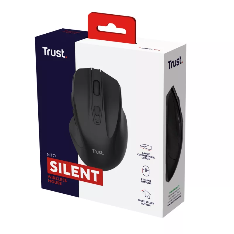 Trust Nito Mouse universale ambidestro RF wireless ottico 2200 DPI