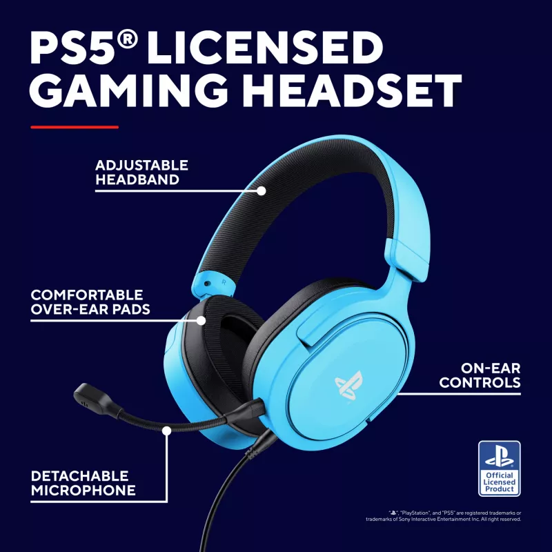 Trust GXT 498B Forta Headset cablato con archetto Gaming blu