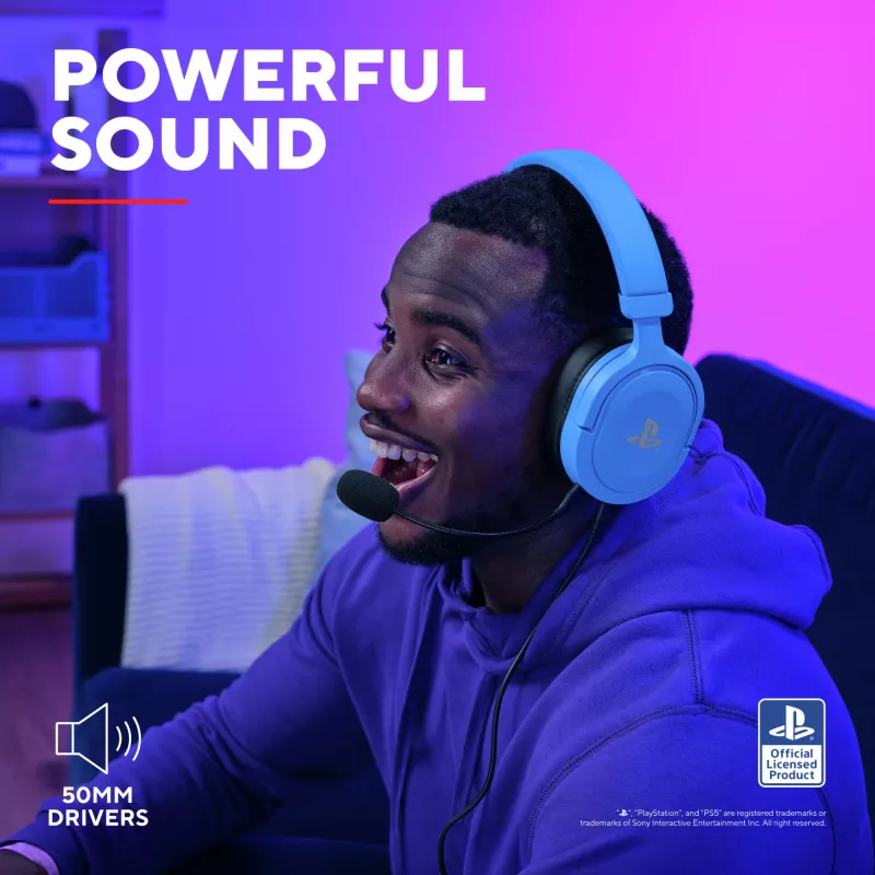 Trust GXT 498B Forta Headset cablato con archetto Gaming blu
