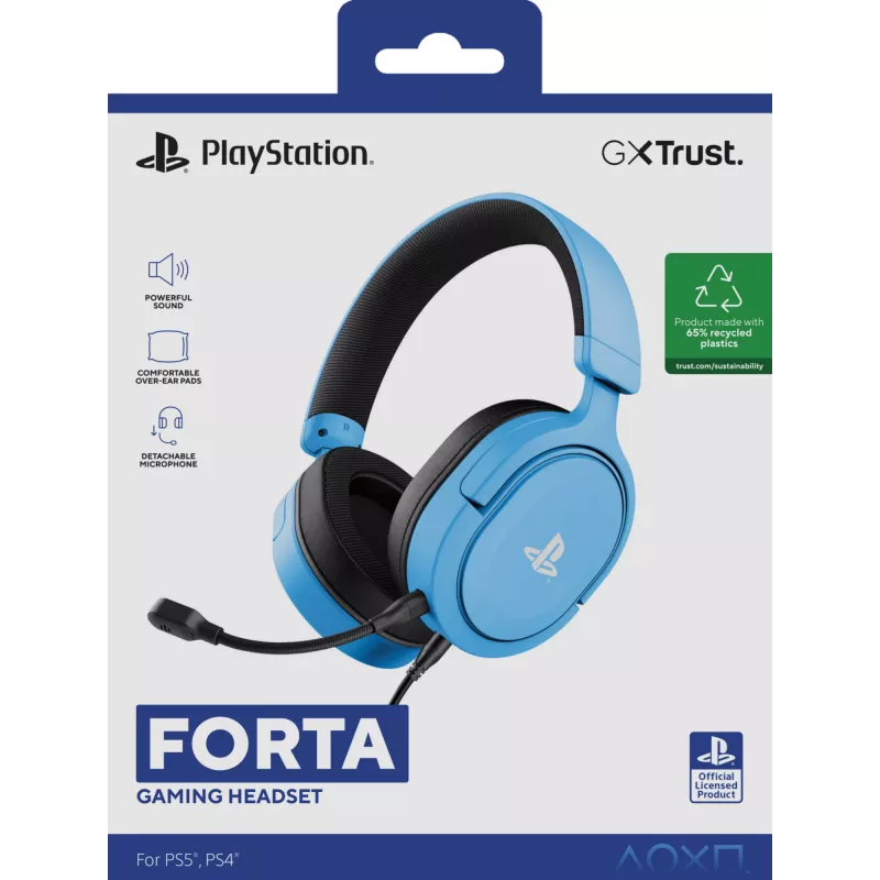 Trust GXT 498B Forta Headset cablato con archetto Gaming blu