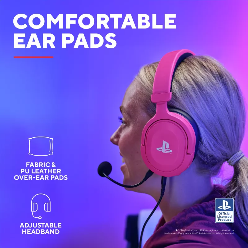 Trust GXT 498P Forta Headset cablato con archetto Gaming rosa