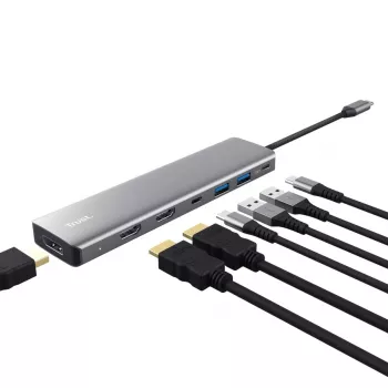Trust 25661 Hub di interfacce USB Type-C in alluminio