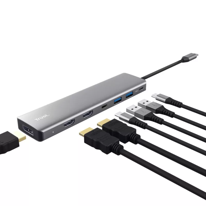 Trust 25661 Hub di interfacce USB Type-C in alluminio
