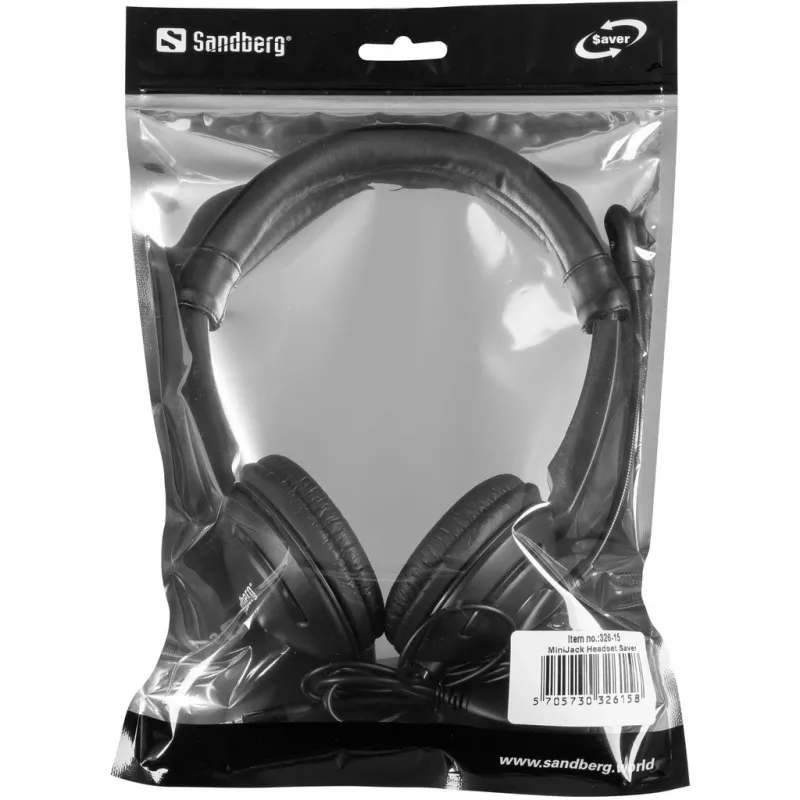 Sandberg MiniJack Headset Saver, con filo, chiamate/musica, 20 - 20000 Hz, 71 g, headset, nero