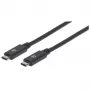 Cavo USB-C Manhattan USB31C5C1M 1 m connettore maschio su connettore maschio nero