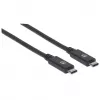 Cavo USB-C Manhattan USB31C5C1M 1 m connettore maschio su connettore maschio nero