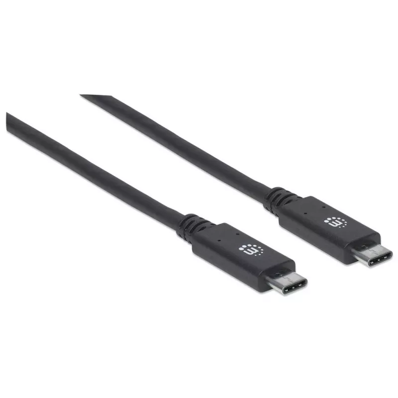 Cavo USB-C Manhattan USB31C5C1M 1 m connettore maschio su connettore maschio nero