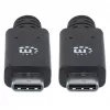 Cavo USB-C Manhattan USB31C5C1M 1 m connettore maschio su connettore maschio nero