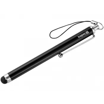 Sandberg Touchscreen Stylus Pen Saver, universale, ogni marca, nero, argento, metallo, gomma, 1 pz., 100 mm