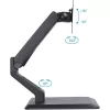 Techly ICA-LCD 35TS supporto da scrivania per monitor touchscreen, 17-32 pollici, fino a 10 kg, VESA 75x75/100x100, molla a gas, nero