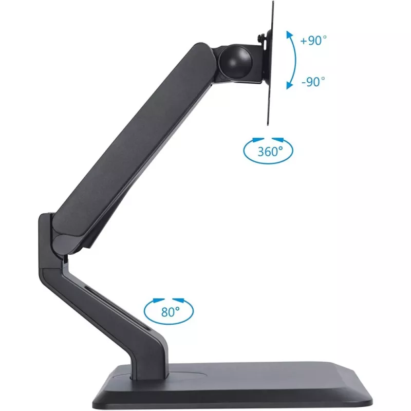Techly ICA-LCD 35TS supporto da scrivania per monitor touchscreen, 17-32 pollici, fino a 10 kg, VESA 75x75/100x100, molla a gas, nero