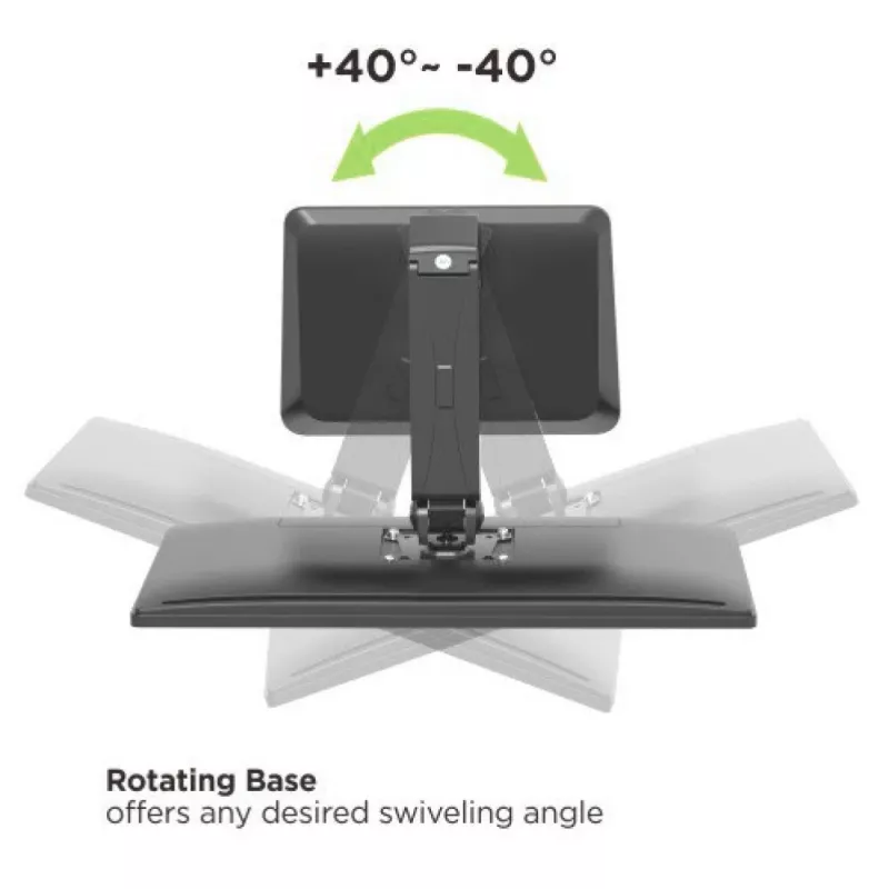 Techly ICA-LCD 35TS supporto da scrivania per monitor touchscreen, 17-32 pollici, fino a 10 kg, VESA 75x75/100x100, molla a gas, nero