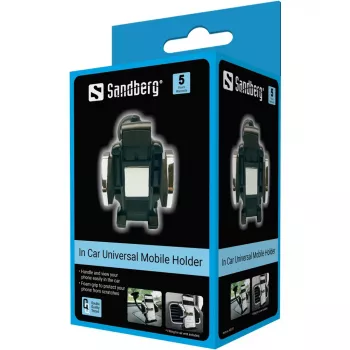 Sandberg In Car Universal Mobile Holder, telefono cellulare/smartphone, supporto passivo, auto, nero