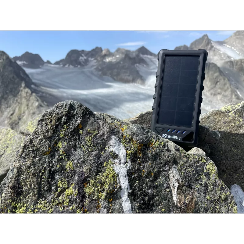 Sandberg Outdoor Solar Powerbank 16000, 16000 mAh, litio-ione (Li-Ion), nero
