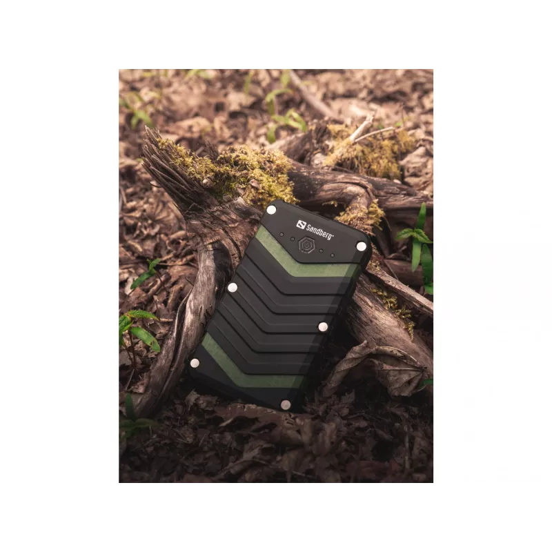 Sandberg Survivor Powerbank 20000, 20000 mAh, litio-ione (Li-Ion), nero, verde
