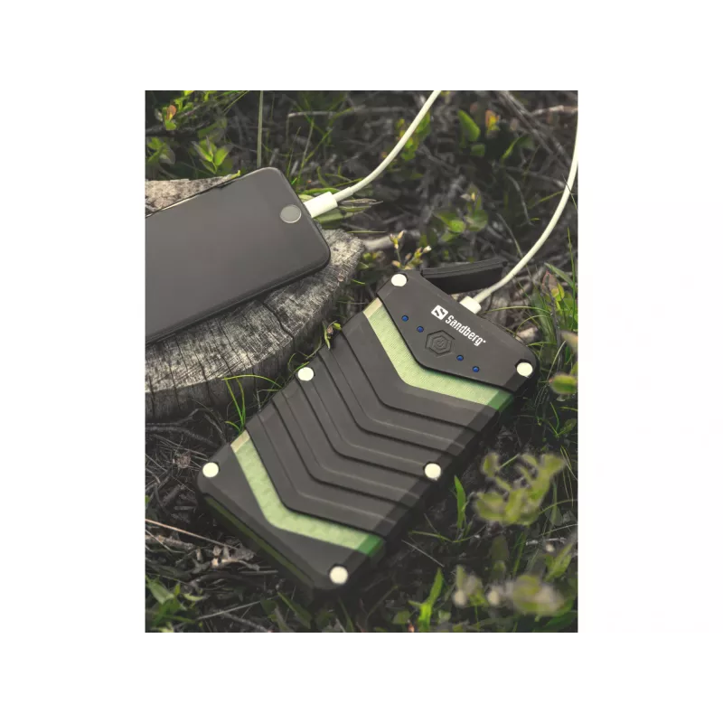 Sandberg Survivor Powerbank 20000, 20000 mAh, litio-ione (Li-Ion), nero, verde