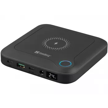 Sandberg All-in1 Laptop Powerbank 24000, 24000 mAh, Quick Charge 2.0, ricarica wireless, nero