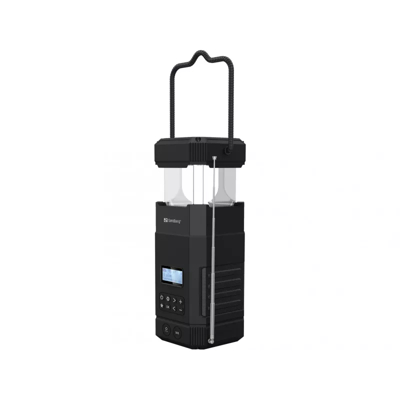 Sandberg Survivor Lantern All-in1 10000, lanterna da campeggio a batteria, nero, IPX5, LED, USB C, batteria