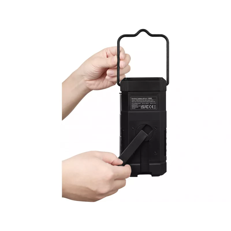 Sandberg Survivor Lantern All-in1 10000, lanterna da campeggio a batteria, nero, IPX5, LED, USB C, batteria