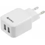 Sandberg Caricabatterie AC Dual USB 2.4+1A EU, uso interno, AC, USB, 5 V, nero, bianco